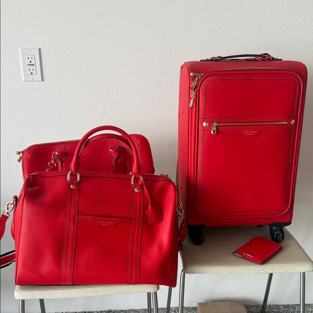 FULL SET Henri Bendel Red Luggage